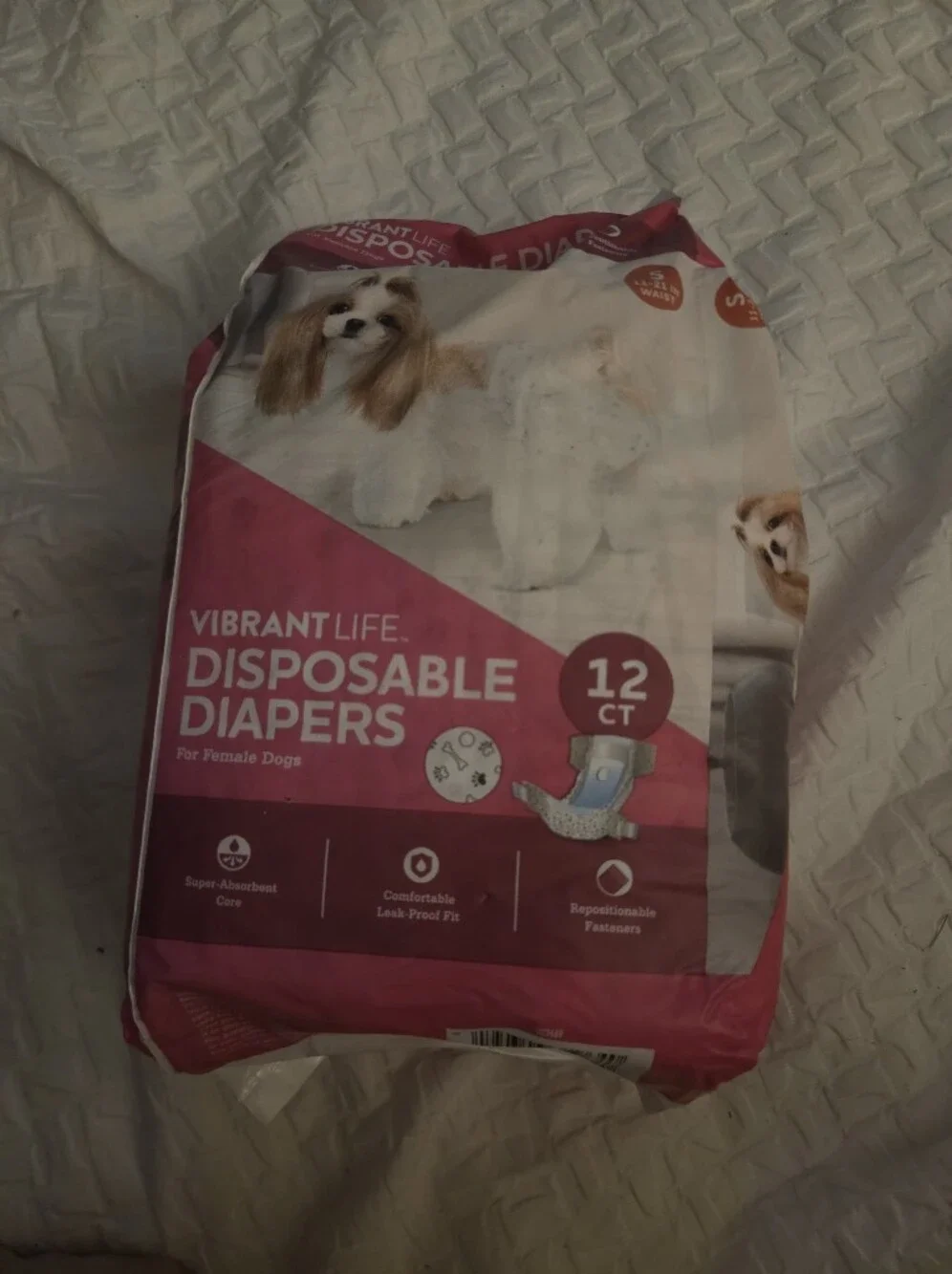 NEW Disposable Dog Doggie Diapers - 12 Count Rj1